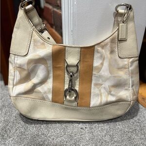 Elegant Cream and Tan Women's Bag